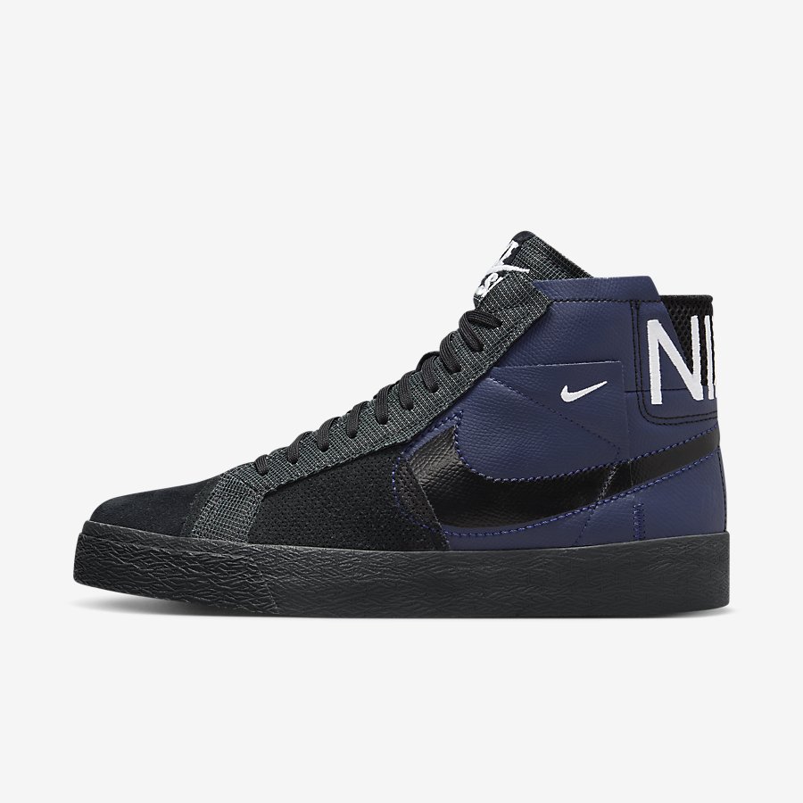 Giày Nike SB Zoom Blazer Mid Premium Nữ Xanh Đen 